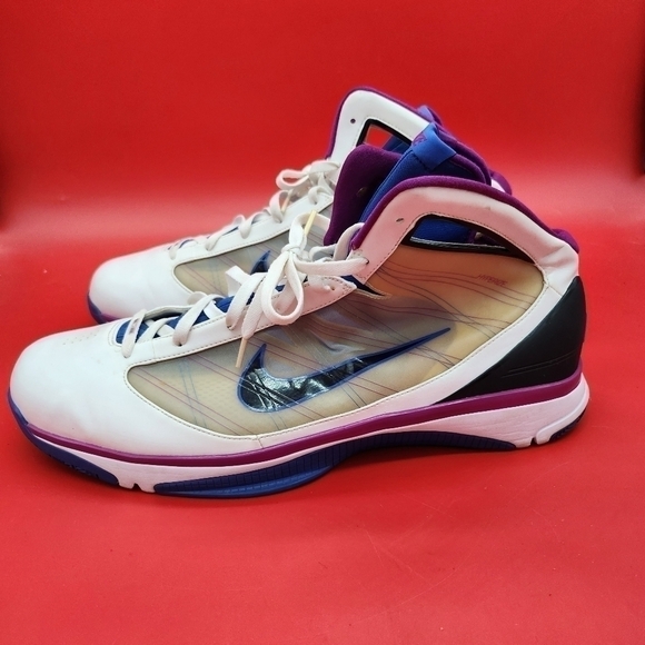 Nike Hyperize Varsity Royal Red Plum Men's 18 Basketball Shoes - Picture 1 of 14